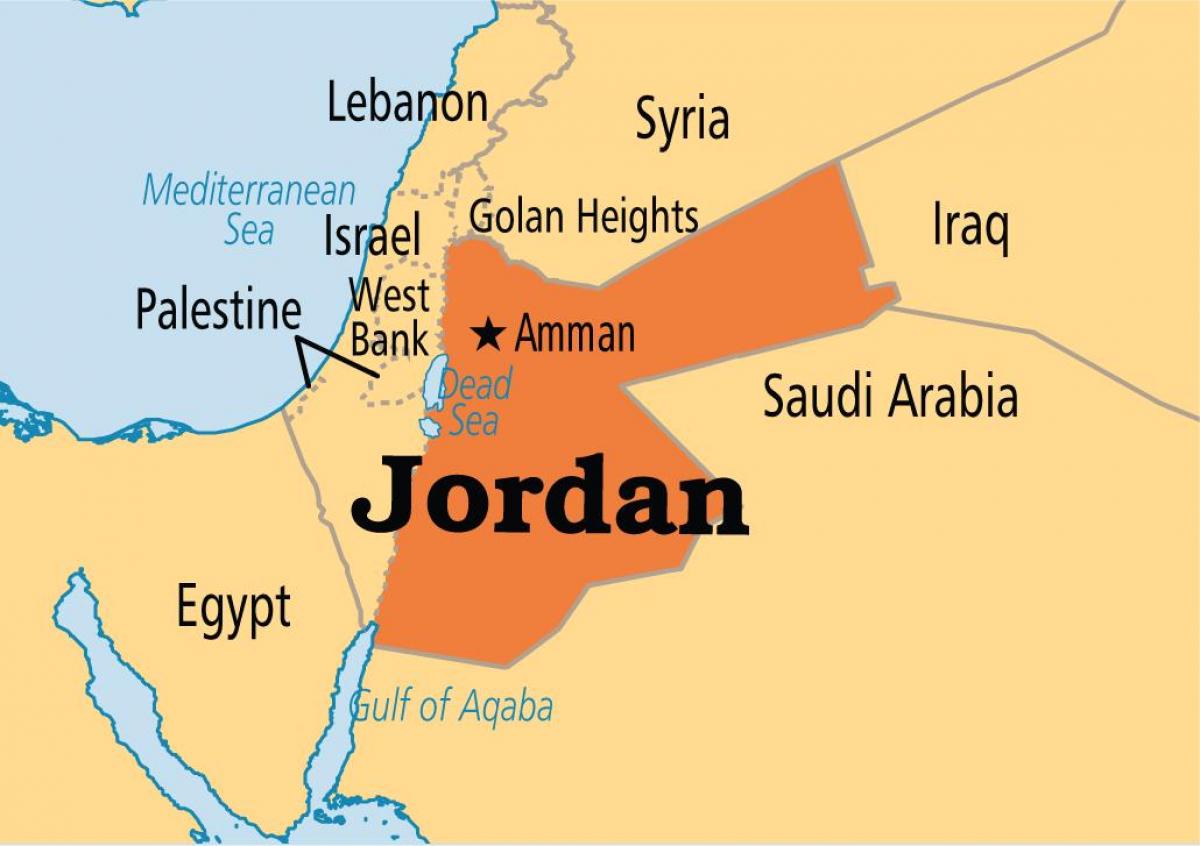 Jordan zemljevid lokacije