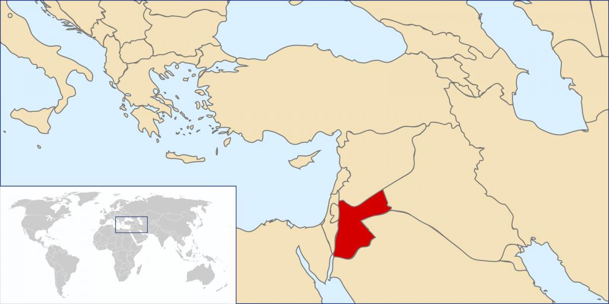 Jordan v svetovnem zemljevidu