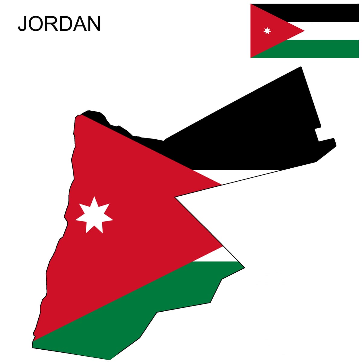 zemljevid Jordan zemljevid zastavo