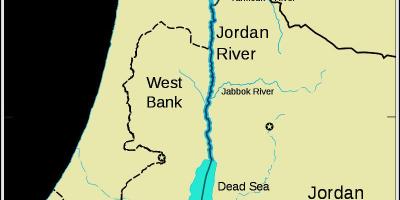Jordan, reka bližnjem vzhodu zemljevid