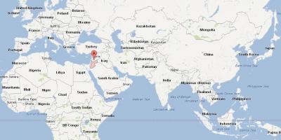 Jordan lokacijo na zemljevidu sveta