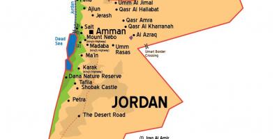 Jordan mest zemljevid
