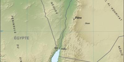 Zemljevid Jordan, ki prikazuje petra