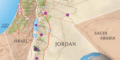 Kraljevina Jordanija zemljevid